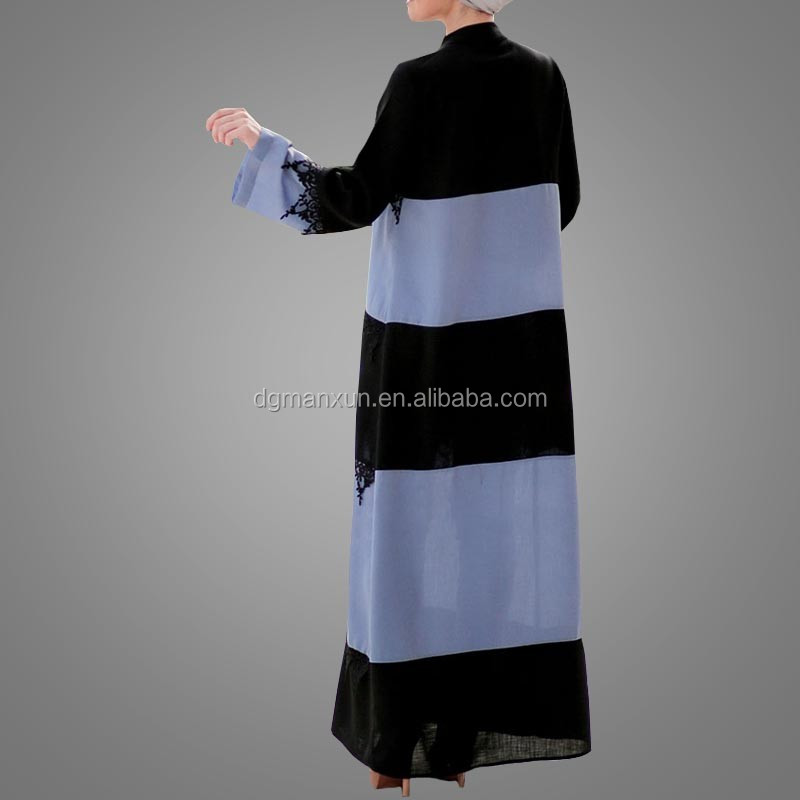 Muslim religious items wholesale front open abaya lace abaya Kaftan dubai 2017 (2).jpg