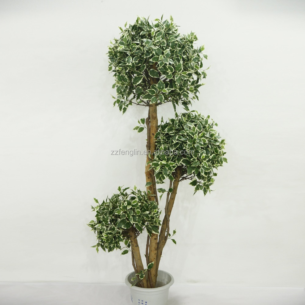 Di alta qualità palla arte topiaria albero di ficus di seta ... Ufficio casa decorazione a