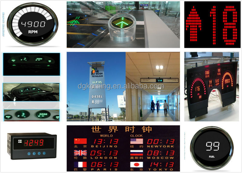 2 digits 1.5 inch white 7 segment led sign digital module