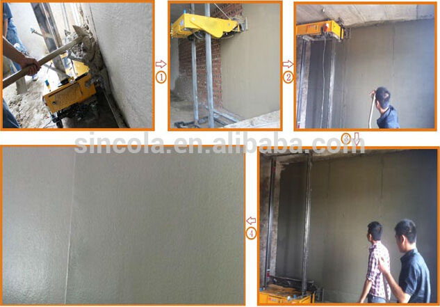 cement sand plaster rendering machine