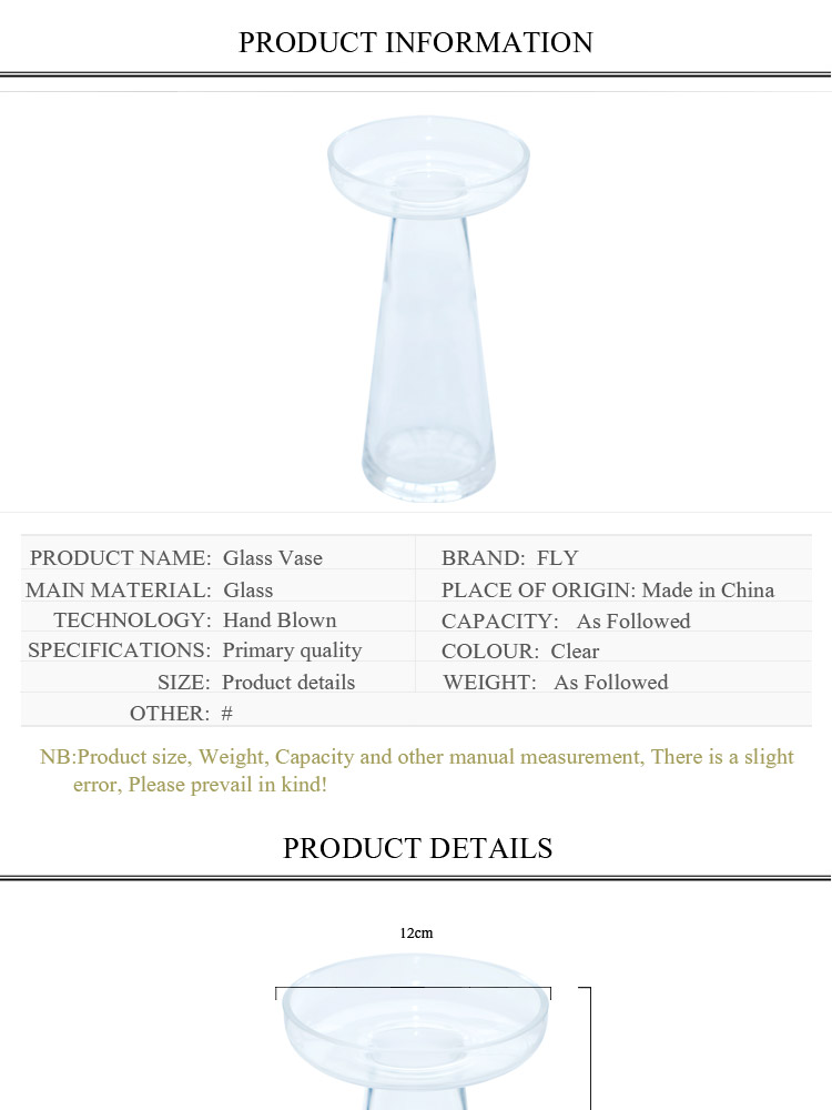 The Wholesale Handmade Brillant Clear Glass Vase Shapes And Names