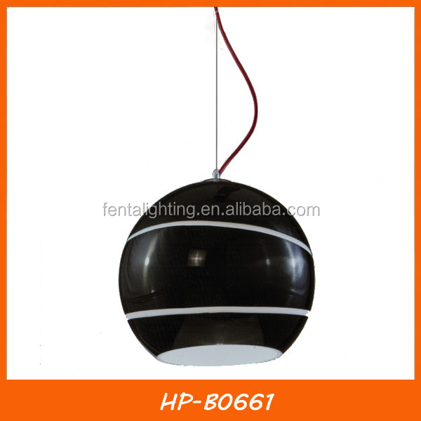 黒のガラスの円形天井ランプペンダントhp-b0661ボール問屋・仕入れ・卸・卸売り