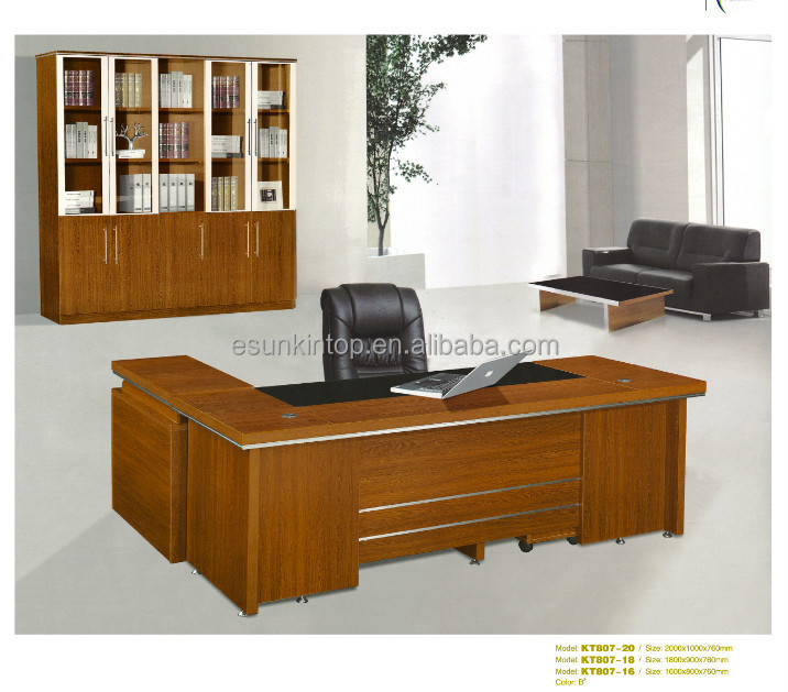 近代的なオフィス家具幹部l字型テーブルの設計仕入れ・メーカー・工場