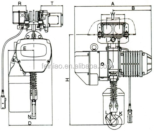Wireless Remote Control 0.5 Ton Electric Hoist/high Speed Chain