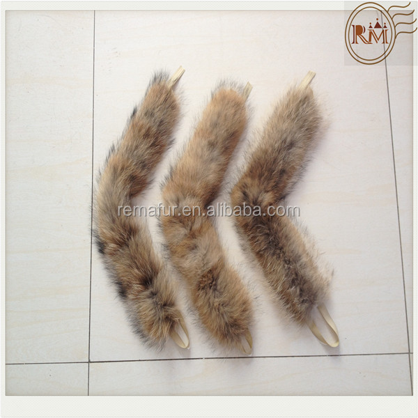 大きな17*70cmアライグマの毛皮冬の布フードのためのストリップ問屋・仕入れ・卸・卸売り