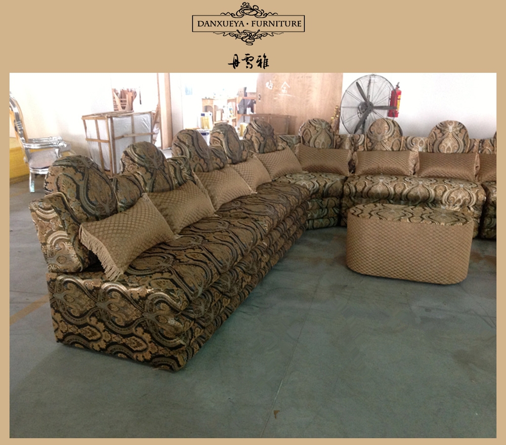 Dubai saudi arabische stijl u vorm luxe stoffen sofa sets, salon ...