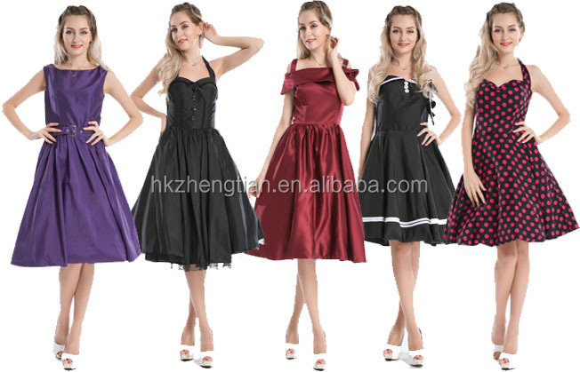 2014年50年代のヴィンテージロカビリードレス熱い販売のピンナップ服と女性服問屋・仕入れ・卸・卸売り