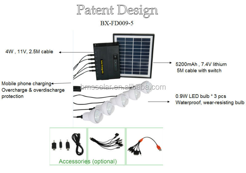 5wホーム太陽照明を備えたシステムled電球5＄とusbポート問屋・仕入れ・卸・卸売り