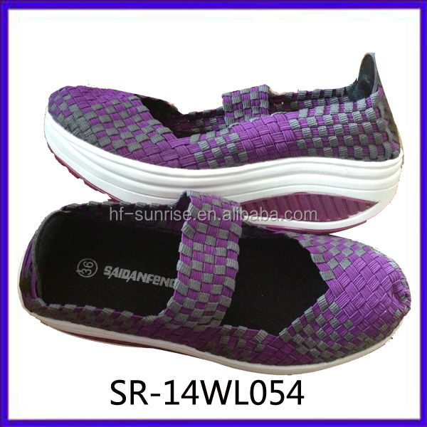 2014 new styles SR-14WL057 mix colors hand woven strap shoes問屋・仕入れ・卸・卸売り