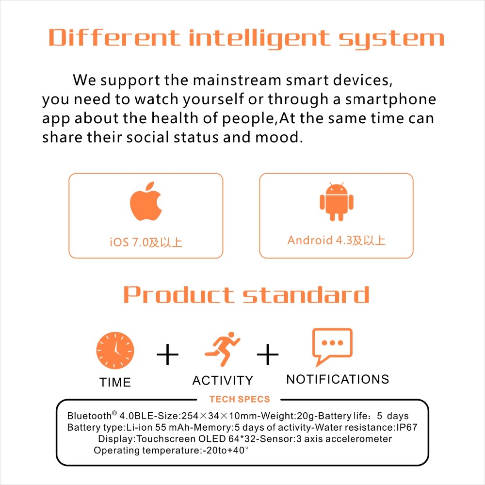 Bluetooth の タッチ画面防水水泳スポーツ リスト バンド/2016最新スマートバンド windows電話ios アンドロイド仕入れ・メーカー・工場