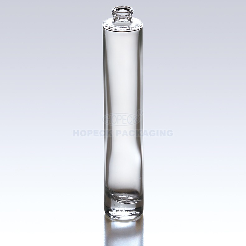 Perfume glass bottle with snap on / screw on neck