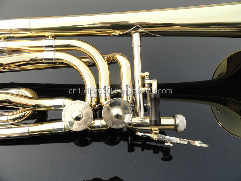 販売高品質bトーンテナートロンボーン金管楽器、 ダブルロータリーバルブゴールドトロンボーン仕入れ・メーカー・工場