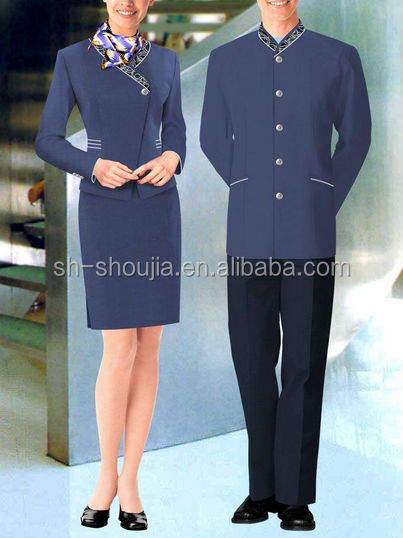 女性のためのカスタムホテル受付制服/の男性問屋・仕入れ・卸・卸売り