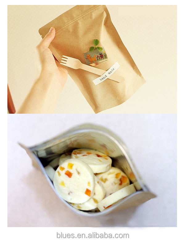 ziplock stand up kraft paper bag