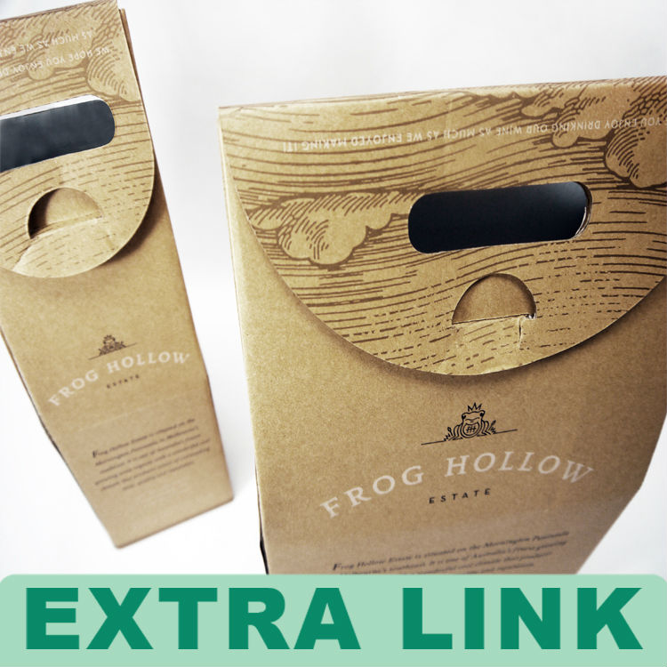 Luxury Kraft Paper With Handle Champagne Packing Box