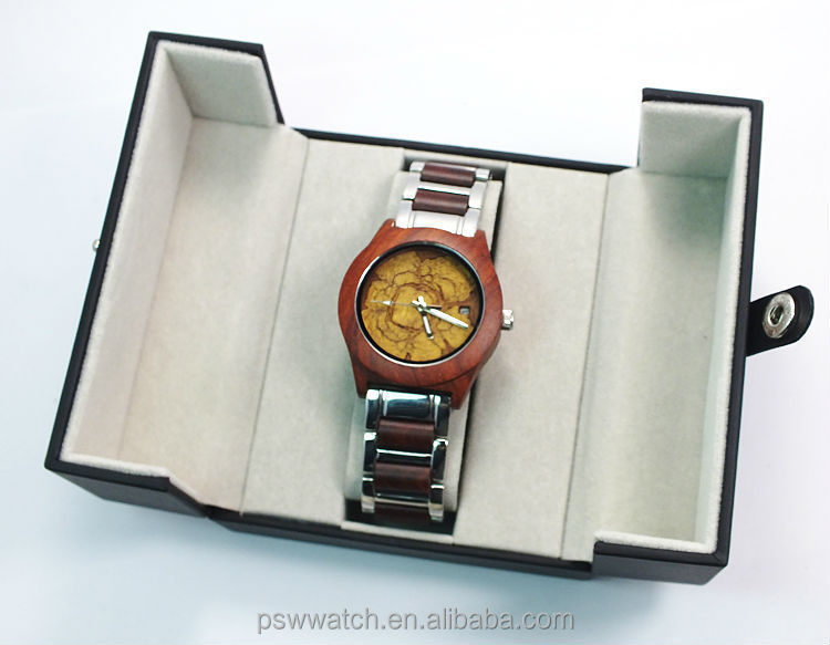 global OEM design 316steel wood automatic watch men wood watch waterproof wood watch