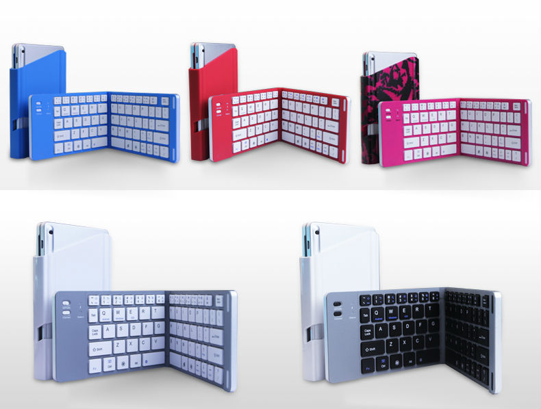 販売ミニワイヤレスキーボードポータブル折りたたみbluetoothキーボードアンドロイドwindowsosを満たすi os問屋・仕入れ・卸・卸売り