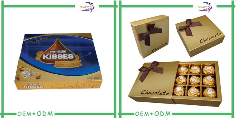 fancy design heart shape paperboard chocolate bar gift box