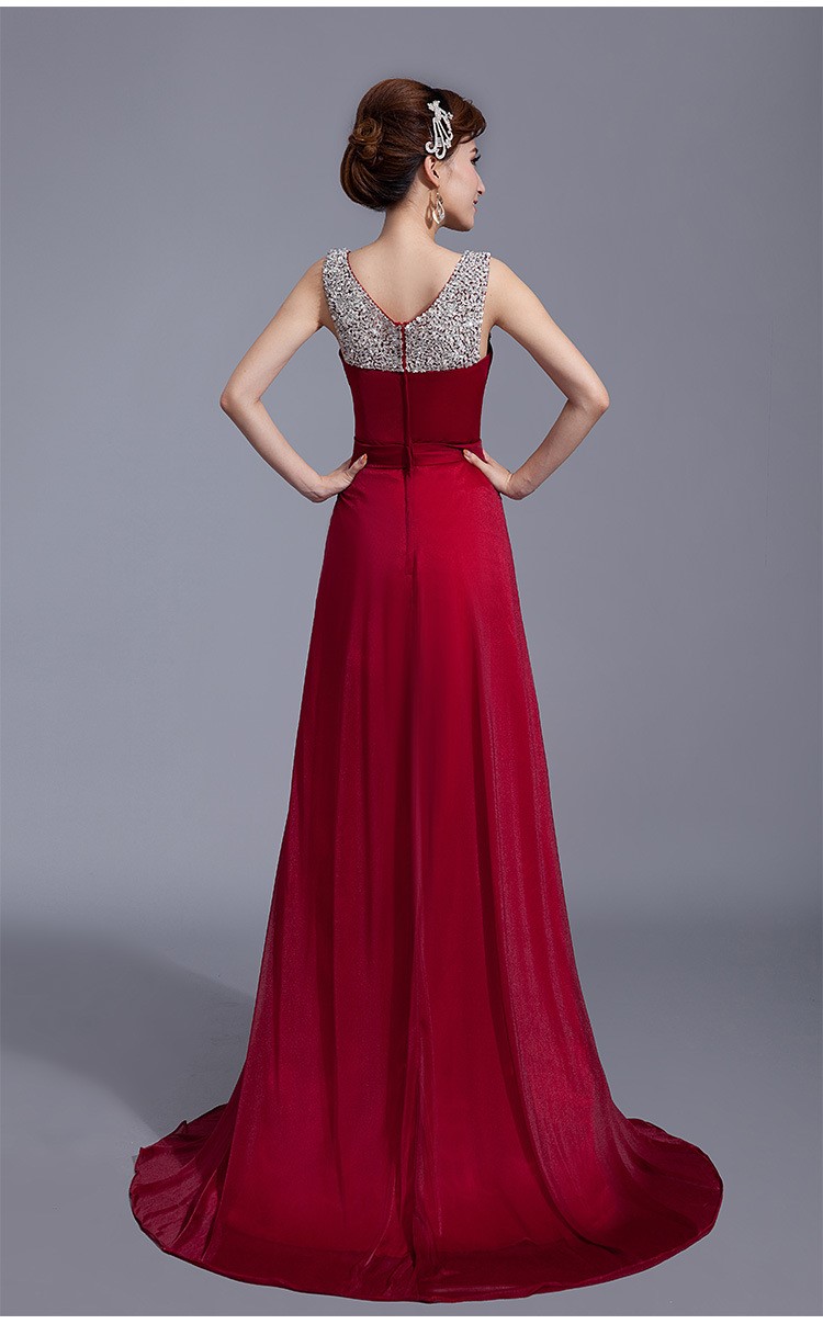 レディースセレブノースリーブスリムファッション新しい長いパーティーのイブニング赤いドレス仕入れ・メーカー・工場
