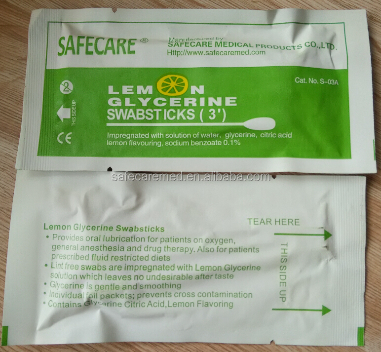 Medical Disposable Oral Lemon Glycerine Swab Sitcks Buy Lemon