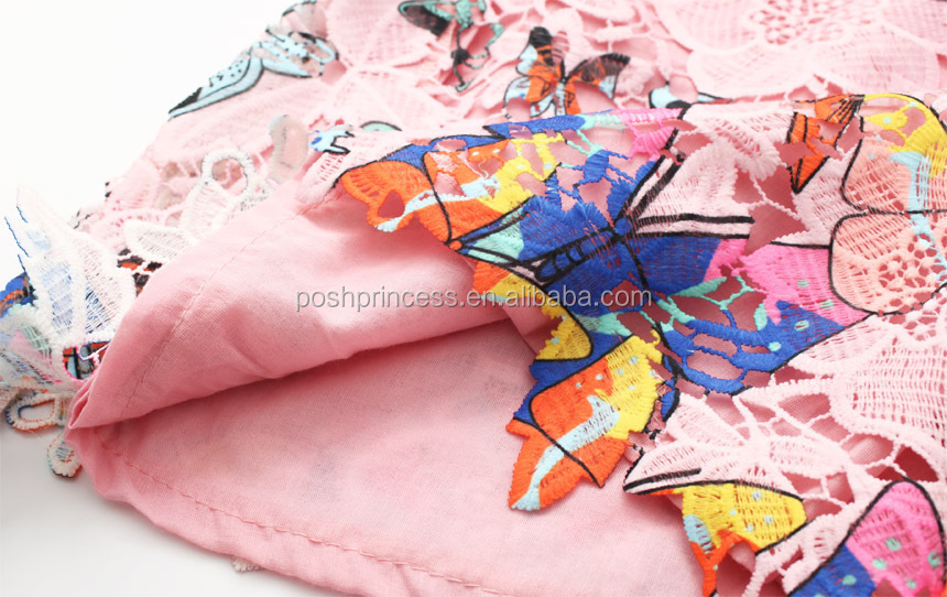 夏の綿の2015子供蝶のドレス仕入れ・メーカー・工場