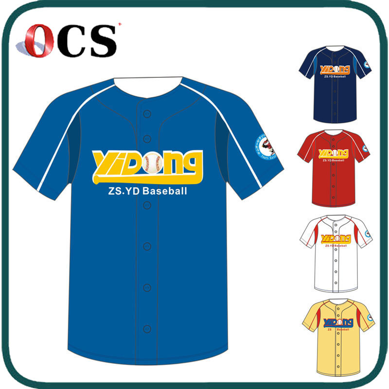 2015ファッション空白の野球のジャージ卸売、 昇華印刷空白の野球のユニフォームカスタム野球ジャージ仕入れ・メーカー・工場