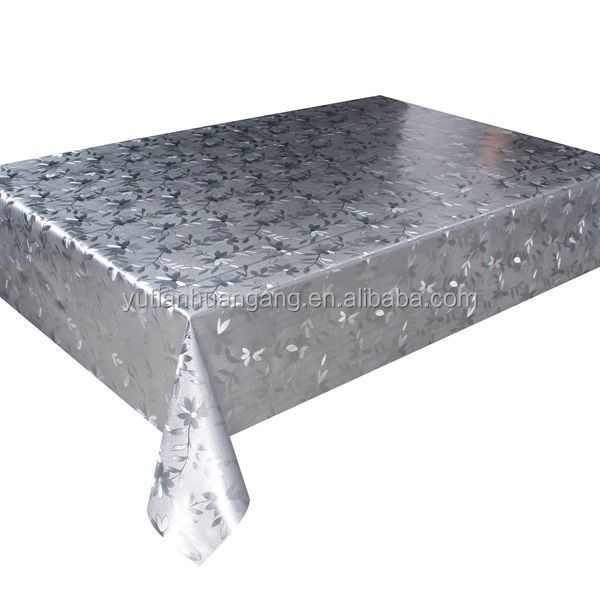 Slivery Plastic Pvc Table Cloth Buy Slivery Plastic Tabel Cloth