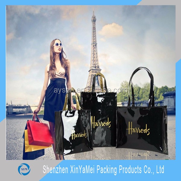 fashional customized harrods pvc bags