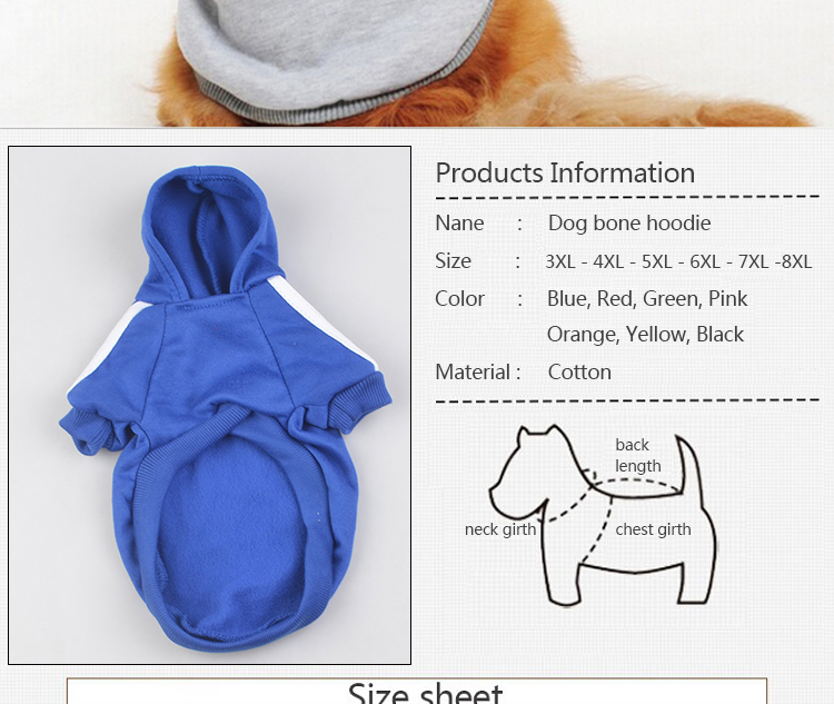 Source Hot Selling Simply Large Breed Blank Dog Clothes For Big