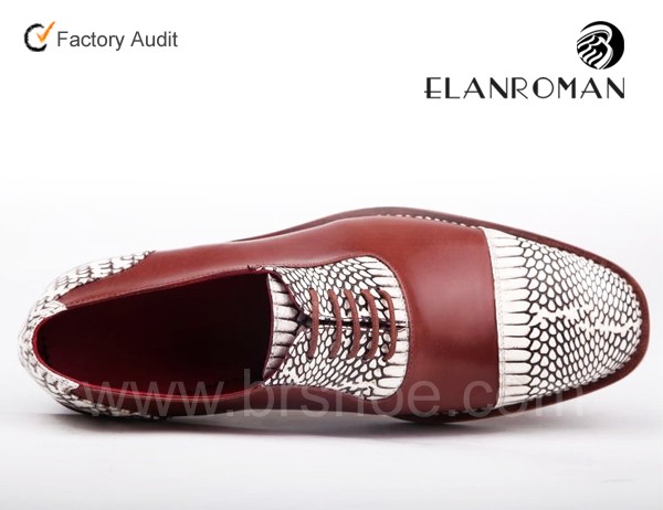 ハイエンドエレガントなヘビ型押しレザーメンズ靴レースドレス正式な男性の靴仕入れ・メーカー・工場