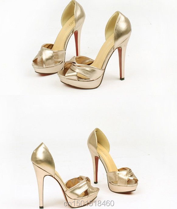 Aliexpress.com : Buy 2014 New Fashion High Heel Shoes Peep Toes ...