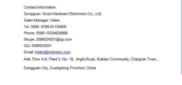 contact information