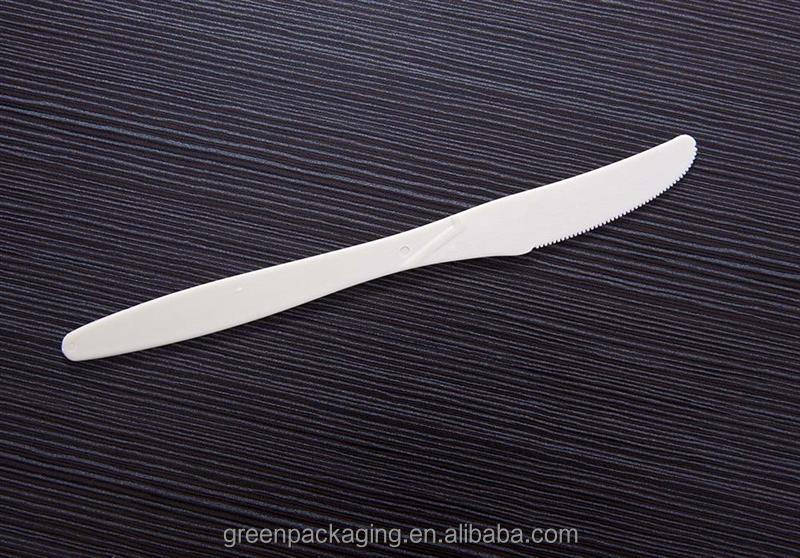 Biodegradable and compostable corn starch knife