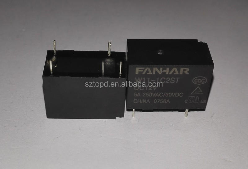 fanhar w11-1c2st 12vdc relay jzc-32f 5a