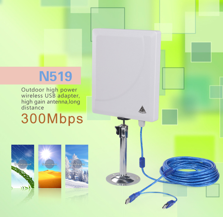 300mbps、 rt3072、 長距離802.11n2キロ屋外のusb無線lanアンテナ、 メロンn519仕入れ・メーカー・工場