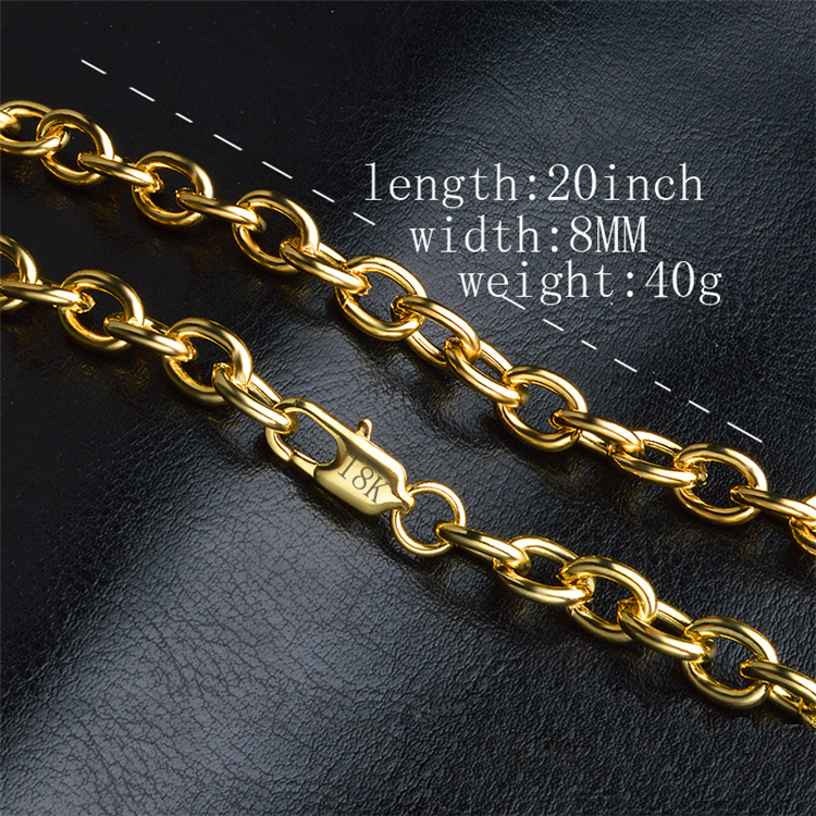 Round link hot sale gold chain