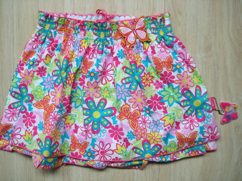 子供の夏の最新のデジタルフラワープリントスカート花柄スカート女の子の子供たち仕入れ・メーカー・工場