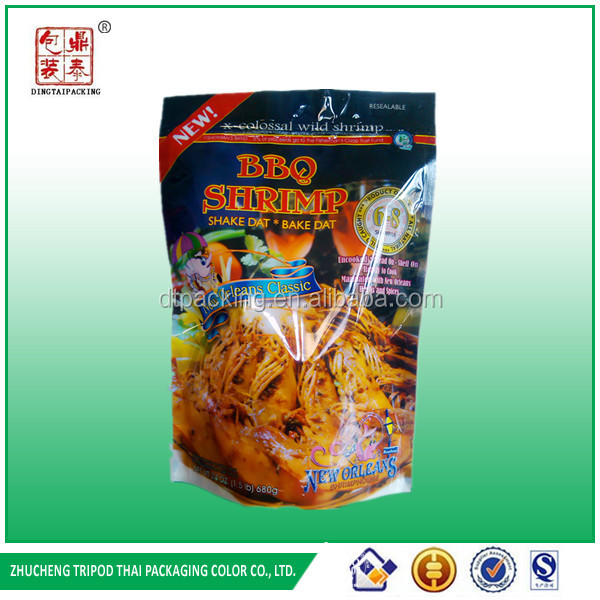Aceept SGS &FDA Certification and Bag Packaging BBQ Shrimp