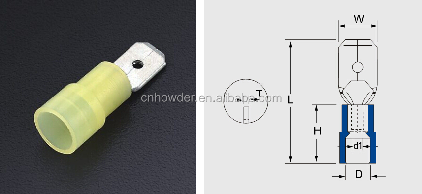 Mdny1.25- 110( 5) rohs指令ナイロン絶縁端子が終了するケーブルコネクタージョイント工場出荷時の価格と仕入れ・メーカー・工場