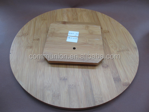 16.5 inch Compartment ceramic plate with Rotating bamboo or MDF ba<em></em>se仕入れ・メーカー・工場