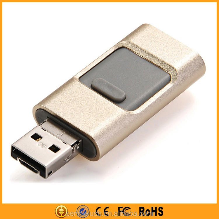 3 In 1 Micro Otg Usb Pendrive 64gb For Apple Ios Android - Buy Pendrive