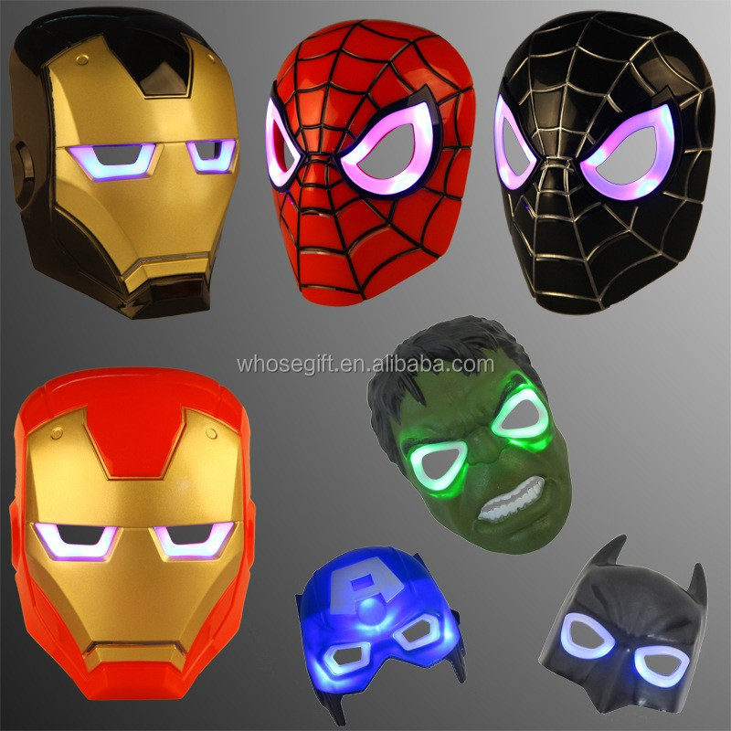 人気のledコスプレアベンジャーズスパイダーマンアイアンマンハルクバットマンキャプテンアメリカスーパーヒーローマスク仕入れ・メーカー・工場