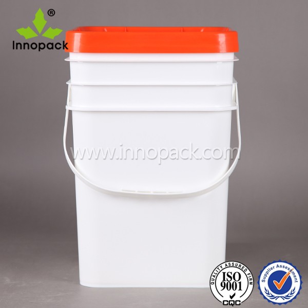 Rectangular 20 Liter Plastic Pail Food Grade Bucket Square Plastic Pail