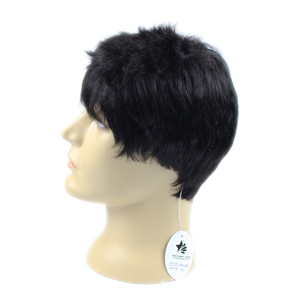 Top Grade High Quality 100 Human Hair Wig Short Hair Wig Men