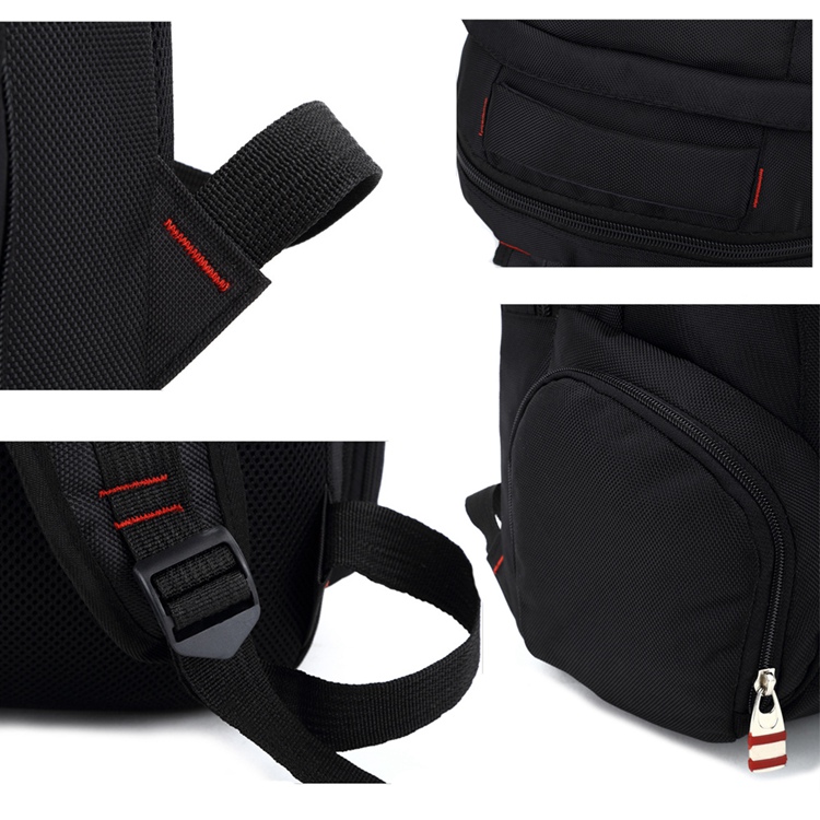 Hot Sales Plain Embroidery Design Custom Logo Black Backpacks
