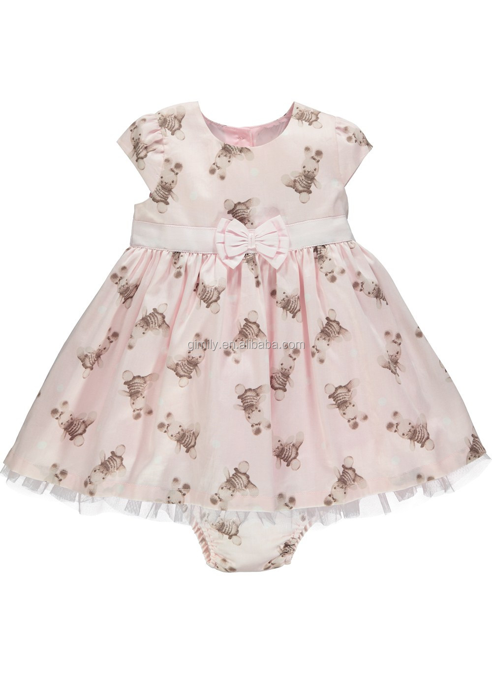 女の子のプリントドレスベビードレス少しベビー服中国の衣料品メーカー仕入れ・メーカー・工場
