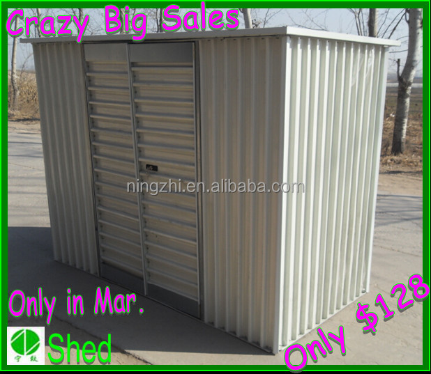 to Shed Green Prefab Backyard Shed Metal Garden Shed Tools Bike Shed ...