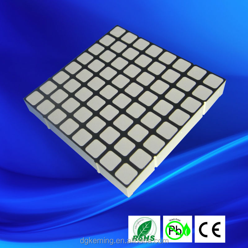 Promotion square dot 60.2x60.2mm led sign 8x8 rgb led matrix