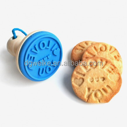 New home made custom cookie stamp silicone chock silicon cookie stamp for cake decoration