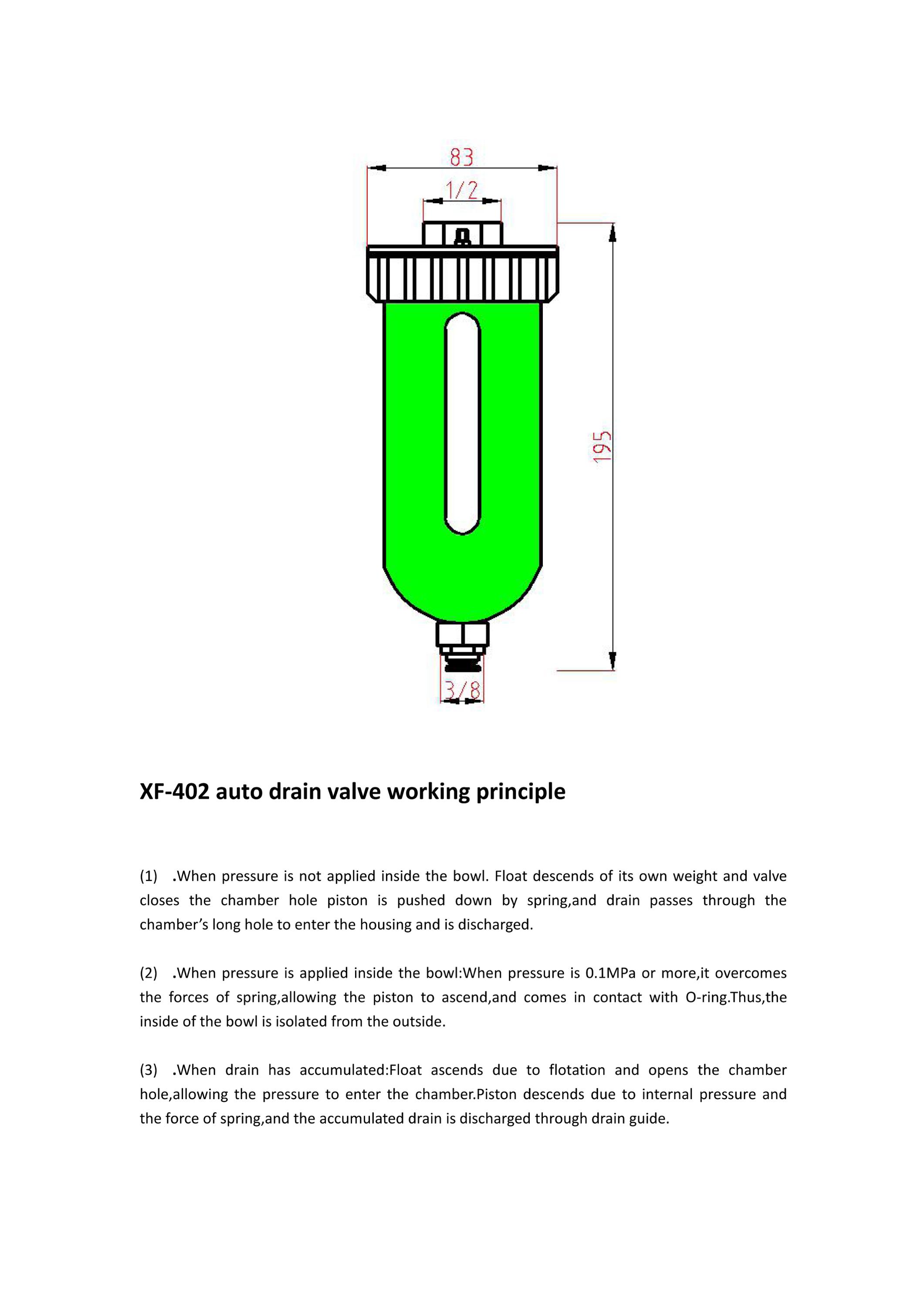 High Safety Oem 1/2" Pneumatic Condensate Auto Drain Valve,Auto Drain